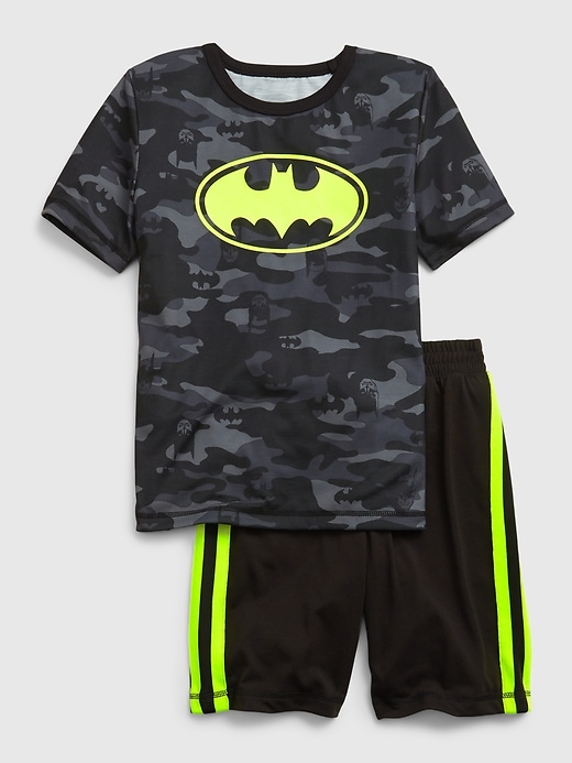 Image number 1 showing, GapKids &#124 DC&#153 Batman Recycled Glow-In-The-Dark Graphic PJ Set