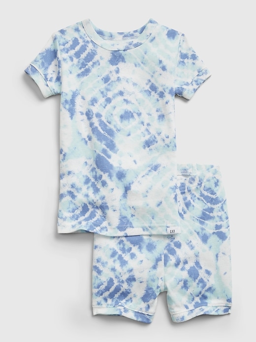1 of 8 showing, with the color blue tie dye of product babyGap Organic Cotton Tie-Dye PJ Set