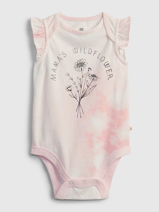 1 of 8 showing, with the color cherry blossom mom of product Baby 100% Organic Cotton Mix and Match Family Bodysuit