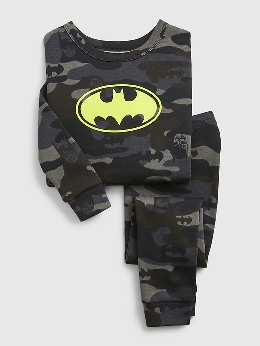 1 of 8 showing, with the color new shadow of product Baby & Toddler DC™ Batman Organic Glow in the Dark PJ Set