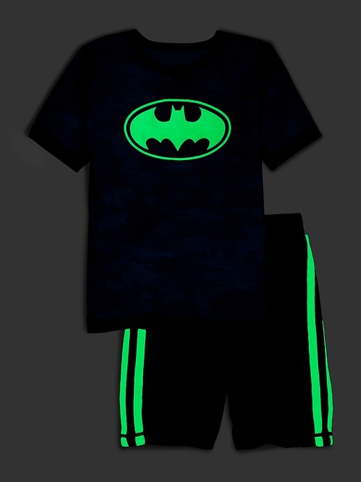 Image number 2 showing, GapKids &#124 DC&#153 Batman Recycled Glow-In-The-Dark Graphic PJ Set