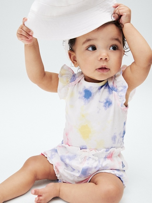 2 of 8 showing, with the color tie dye of product Baby Organic Cotton Mix and Match Pull-On Shorts