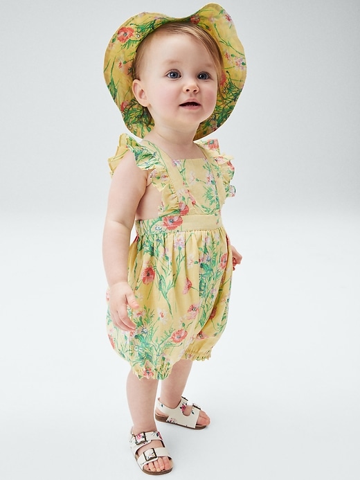 Image number 4 showing, Baby Floral Shorty One-Piece Outfit Set