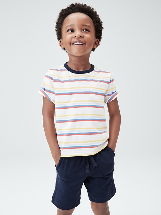 Image number 3 showing, Toddler Organic Cotton Mix and Match Pull-On Shorts