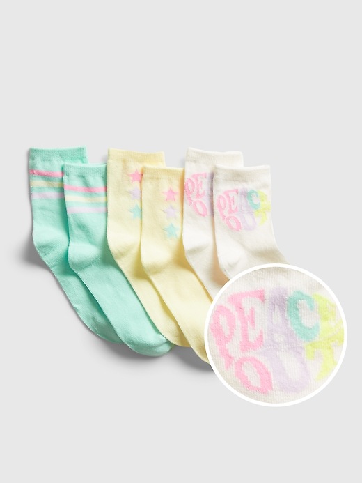 View large product image 1 of 1. Kids Graphic Crew Socks (3-Pack)
