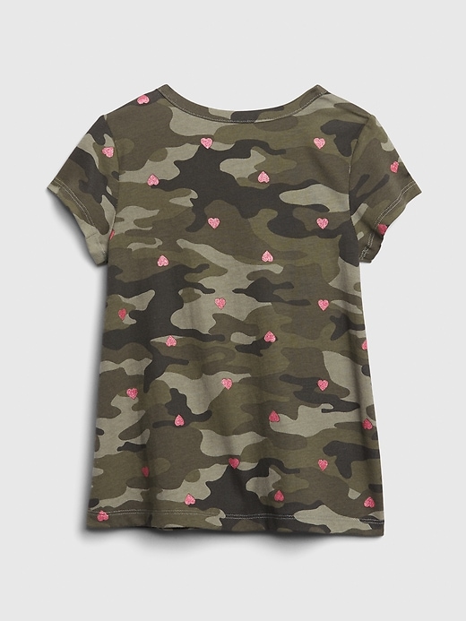 2 of 8 showing, with the color green camo of product Toddler Mix and Match  Ruffle T-Shirt