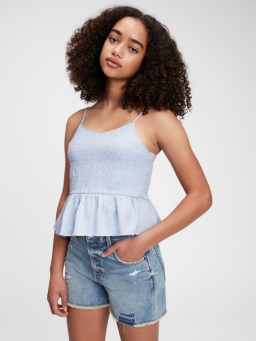 Image number 1 showing, Teen 100% Organic Cotton Cinched Cami