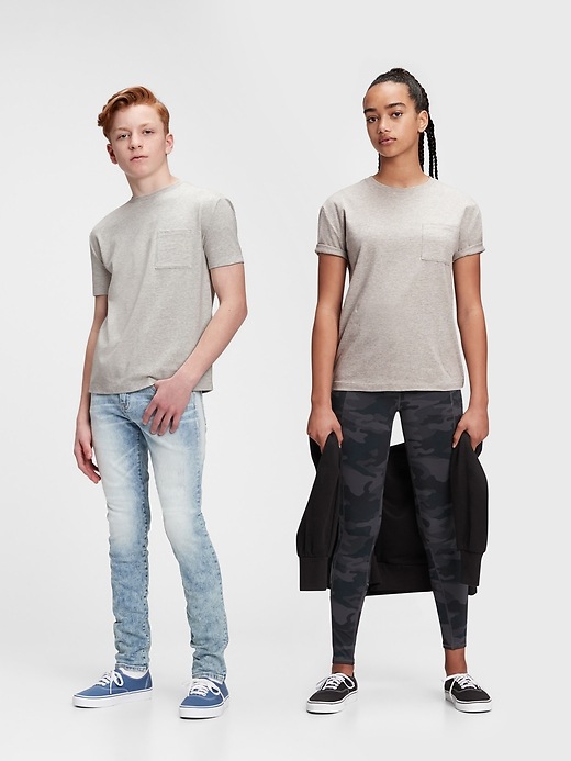 1 of 8 showing, with the color light heather grey of product Teen Gen Good T-Shirt
