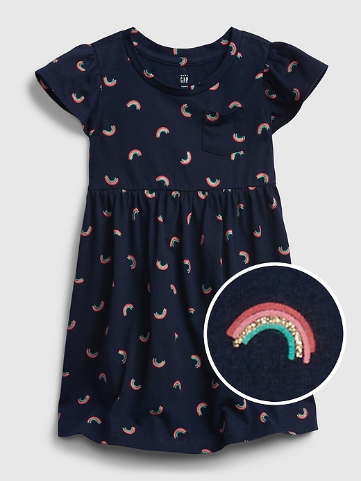 1 of 8 showing, with the color dark night of product Toddler Skater Dress
