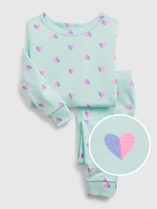 Image number 1 showing, babyGap 100% Organic Cotton Heart Graphic PJ Set