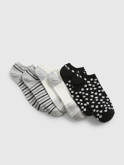 1 of 8 showing, with the color black floral of product Ankle Socks (3-Pack)