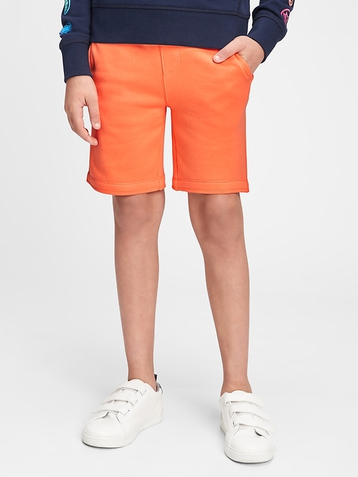 1 of 8 showing, with the color neon orange bolt of product Kids Logo Pull-On Shorts