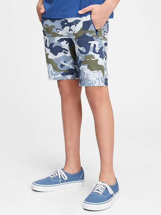 1 of 8 showing, with the color camouflage of product Kids GapFit 7" Fit Tech Shorts