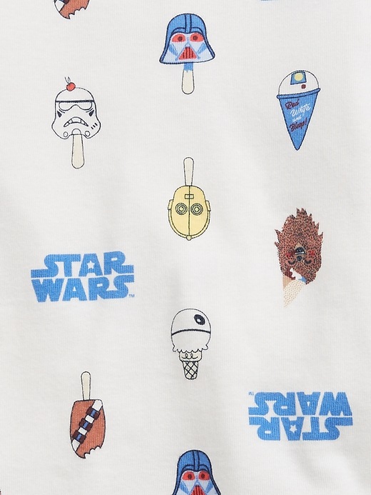 2 of 8 showing, with the color new off white of product babyGap &#124 Star Wars™ Ice Cream Graphic 100% Organic Cotton PJ Set