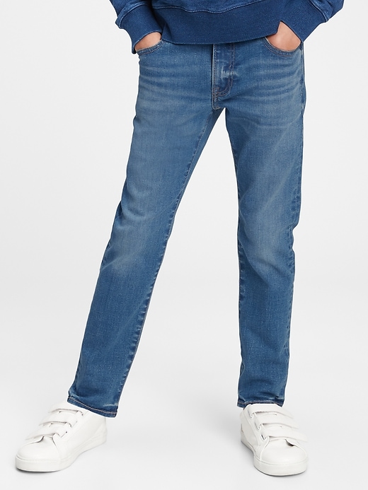 2 of 8 showing, with the color medium wash of product Kids Gen Good Slim Taper Jeans with Washwell™