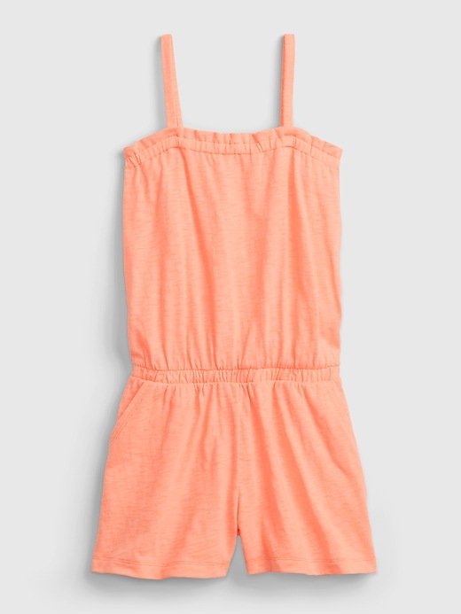 1 of 8 showing, with the color energetic peach of product Kids Knit Romper
