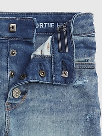 Kids High-Rise Distressed Denim Shorts with Stretch 