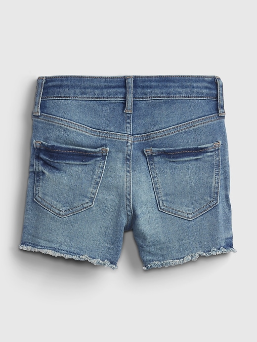 Image number 3 showing, Kids High-Rise Distressed Denim Shorts with Stretch