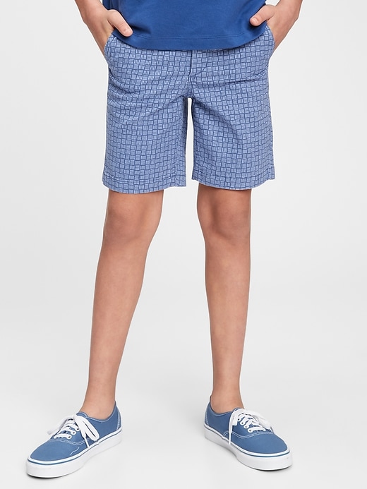 1 of 8 showing, with the color blue gem of product Kids Woven Shorts