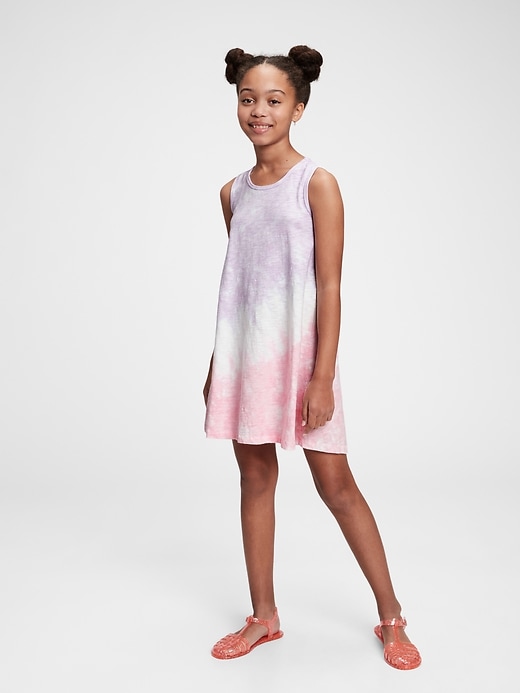 Image number 2 showing, Kids Tie-Dye Trapeze Dress