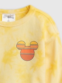 View large product image 3 of 3. babyGap &#124 Disney Mickey Mouse Tie-Dye Print Crewneck Sweatshirt