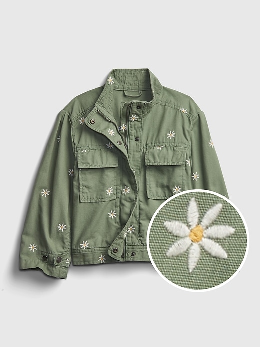 1 of 8 showing, with the color delicate daises of product Kids Utility Jacket