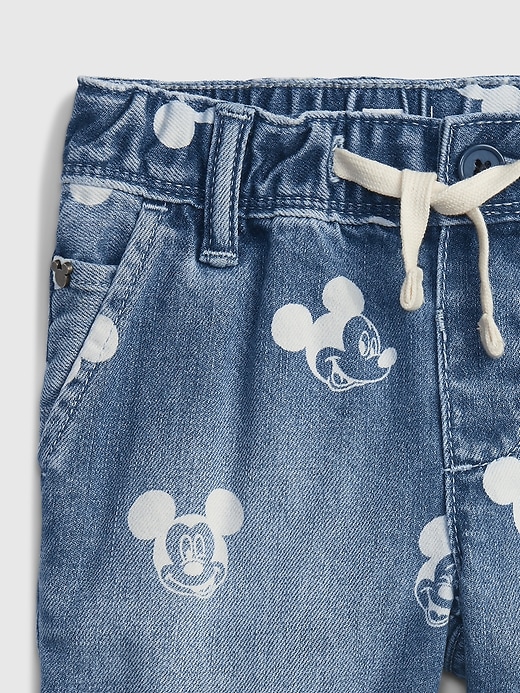 Image number 3 showing, babyGap &#124 Disney Mickey Mouse Pull-On Denim Shorts with Washwell&#153