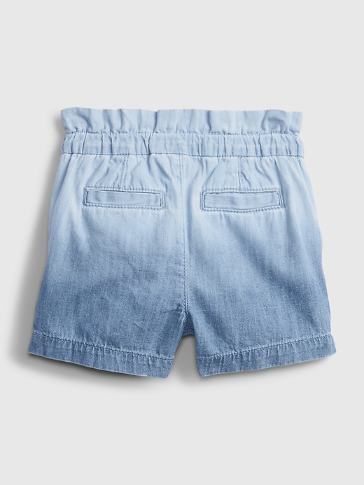2 of 8 showing, with the color indigo mud of product Toddler Ombre Pull-On Denim Shorts with Washwell™