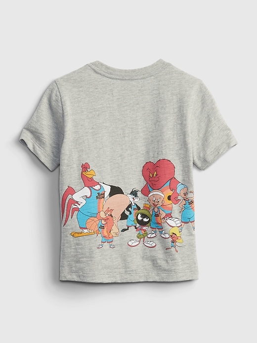 2 of 8 showing, with the color light heather gray of product Baby & Toddler Space Jam Graphic T-Shirt