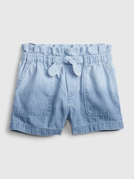 1 of 8 showing, with the color indigo mud of product Toddler Ombre Pull-On Denim Shorts with Washwell™