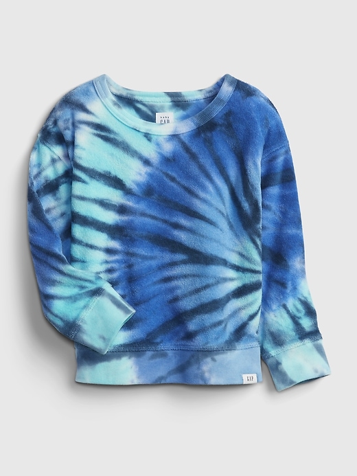 1 of 8 showing, with the color aerospace blue of product Toddler Tie-Dye Crewneck Sweatshirt
