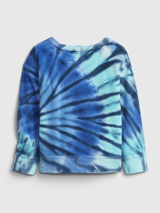 2 of 8 showing, with the color aerospace blue of product Toddler Tie-Dye Crewneck Sweatshirt