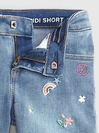 Kids Embroidered Midi Shorts with Stretch 