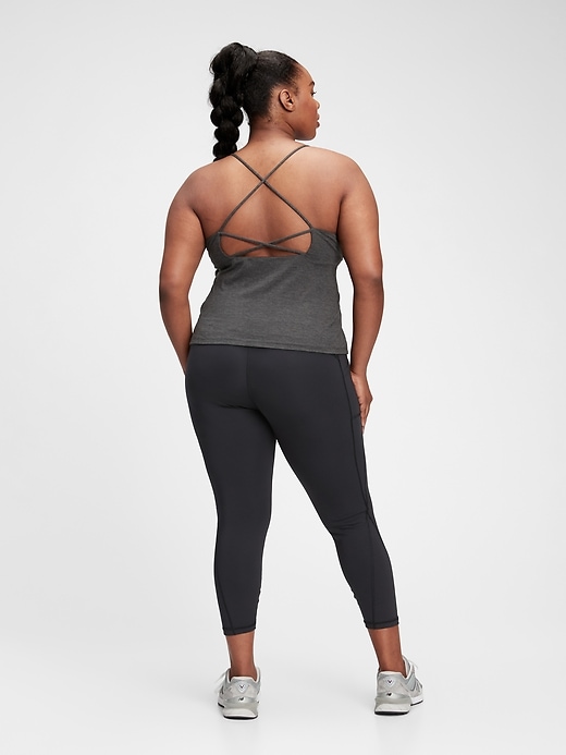Image number 8 showing, GapFit Brushed Tech Jersey Strappy Back Tank Top