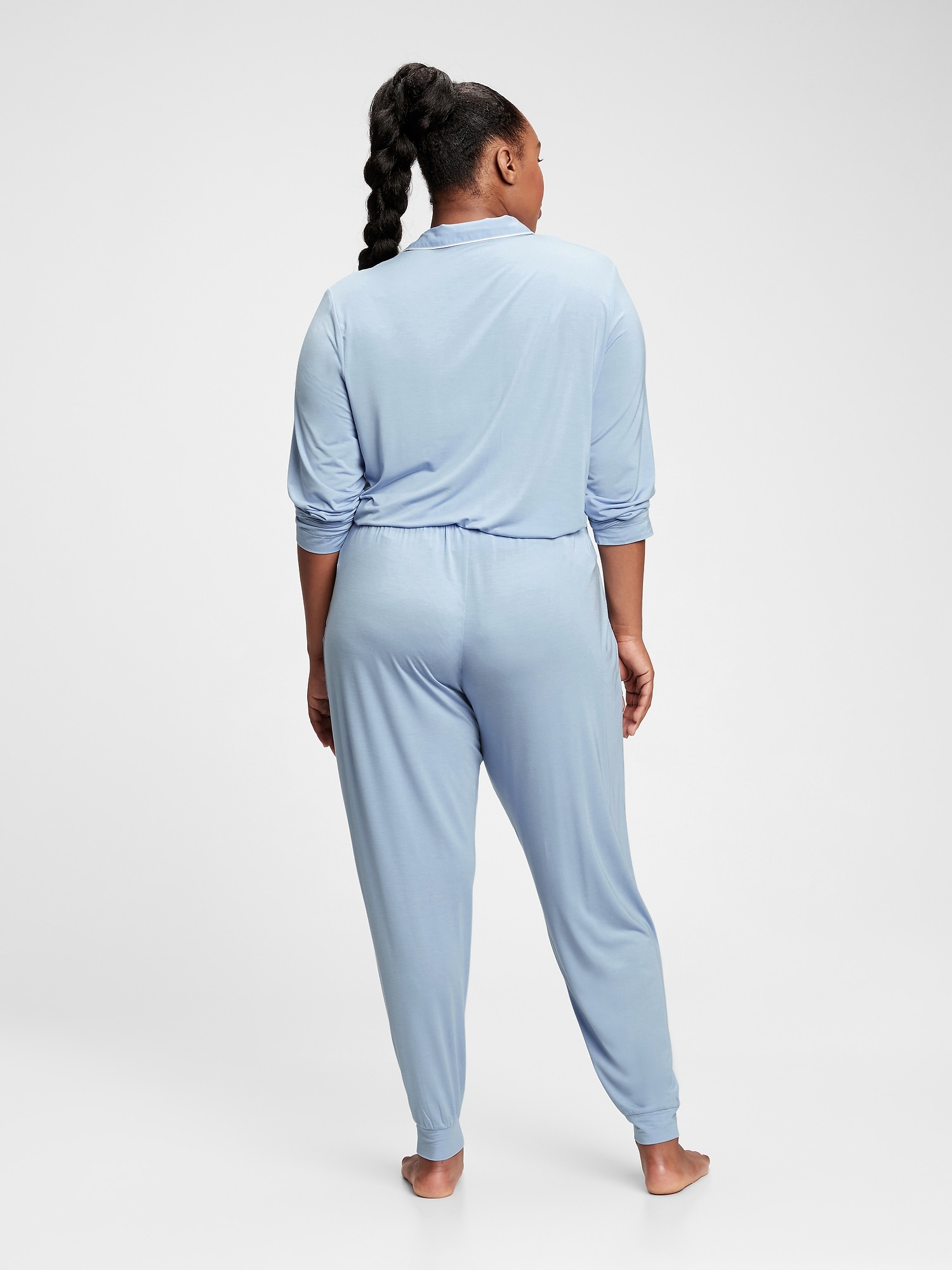 gap print joggers in modal