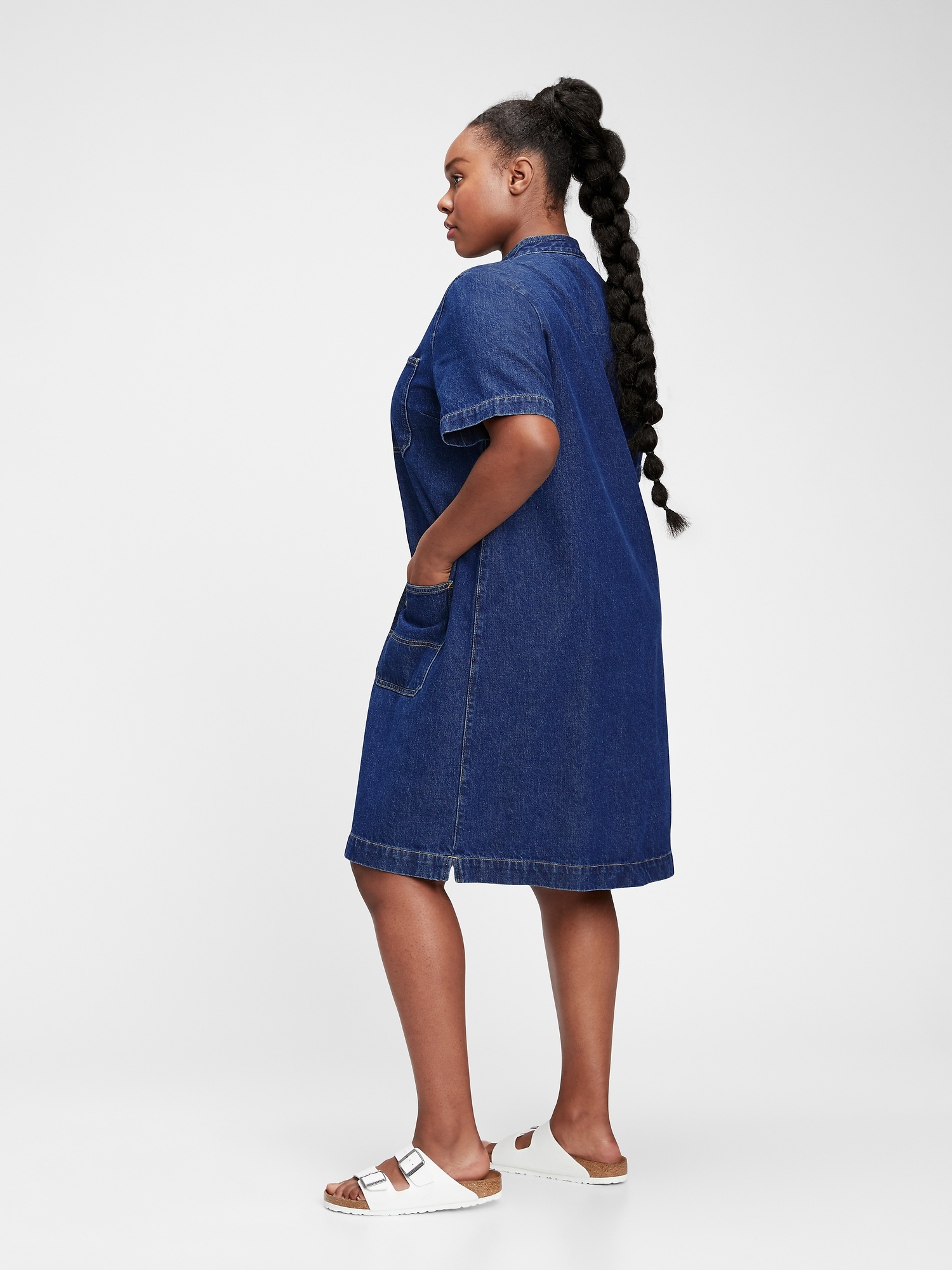 jean shift dress