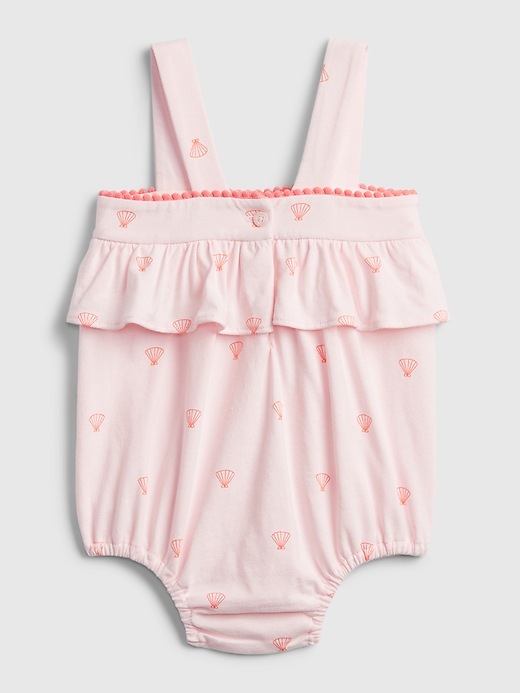 2 of 8 showing, with the color cherry blossom of product Baby Print Bubble One-Piece