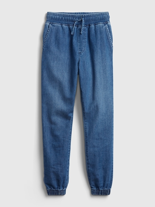 Image number 1 showing, Kids Denim Pull-On Joggers with Washwell&#153