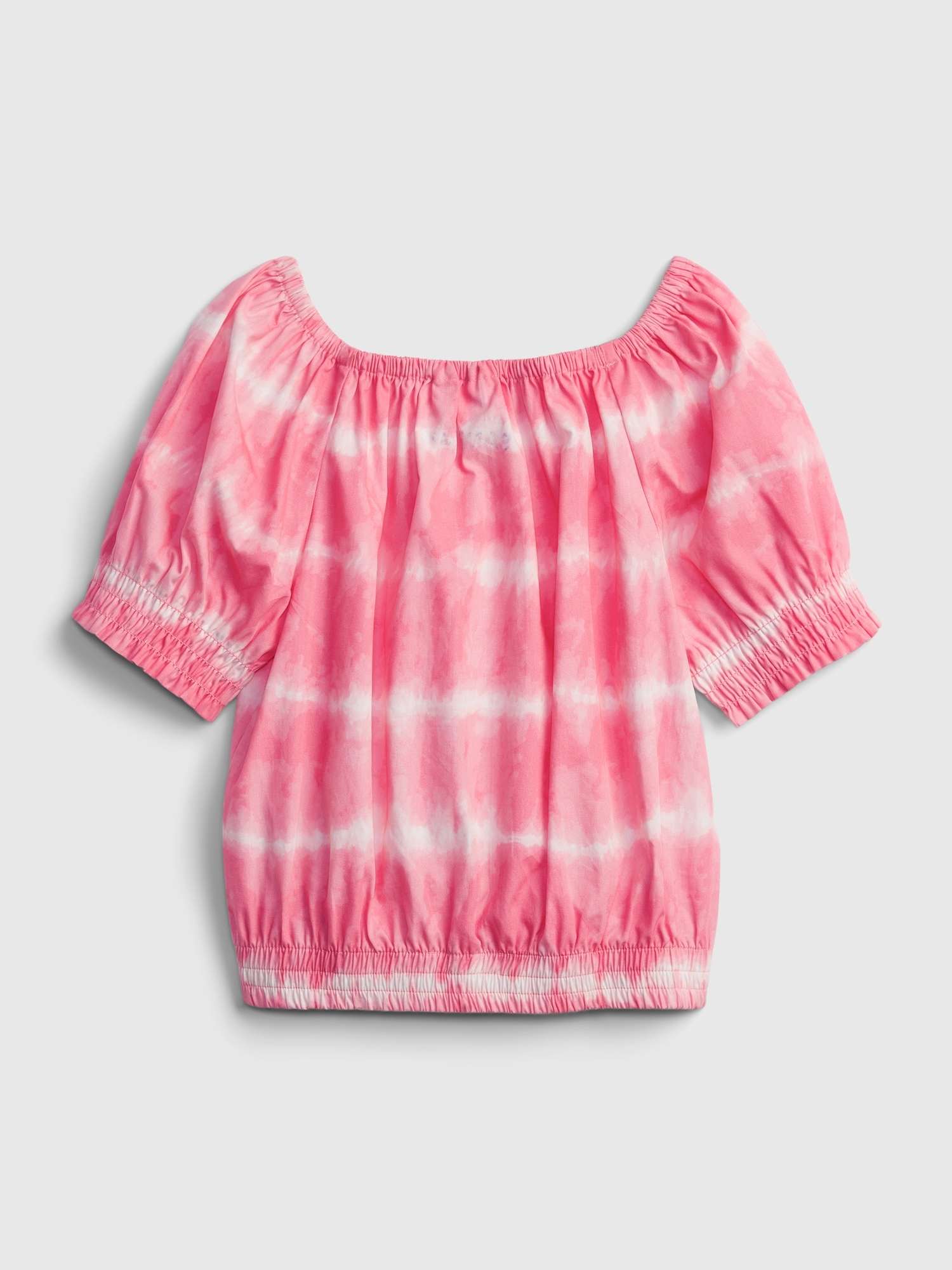Kids Tie-Dye Puff Sleeve Top