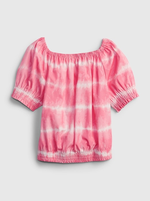 Image number 1 showing, Kids Tie-Dye Puff Sleeve Top