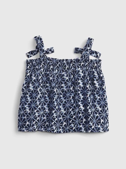 2 of 8 showing, with the color navy blue print of product Toddler Print Top