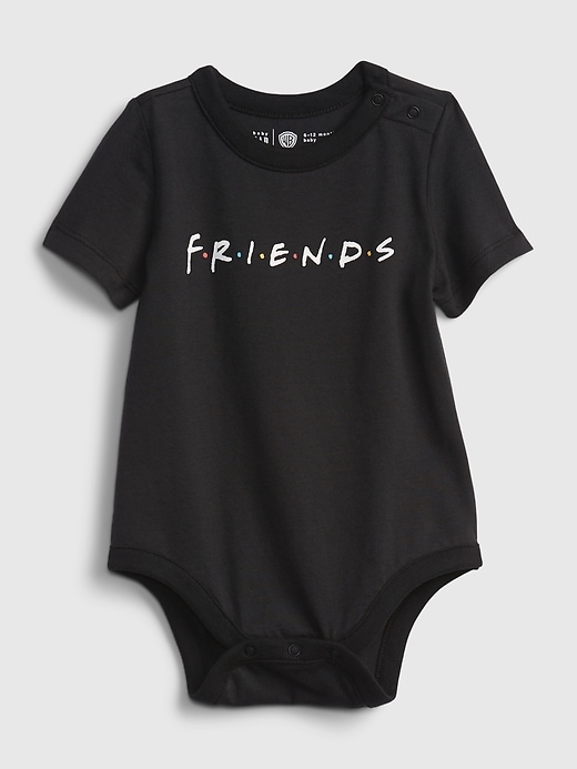1 of 8 showing, with the color black of product babyGap &#124 Friends Logo Bodysuit