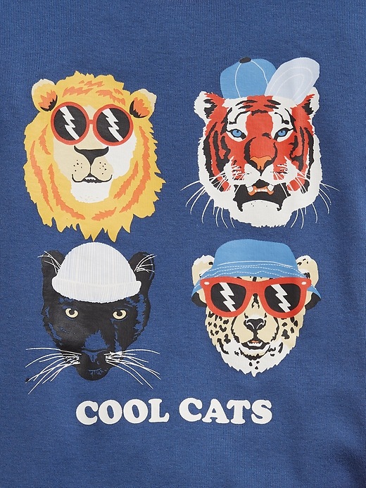 Image number 2 showing, babyGap 100% Organic Cotton Cool Cats Short PJ Set