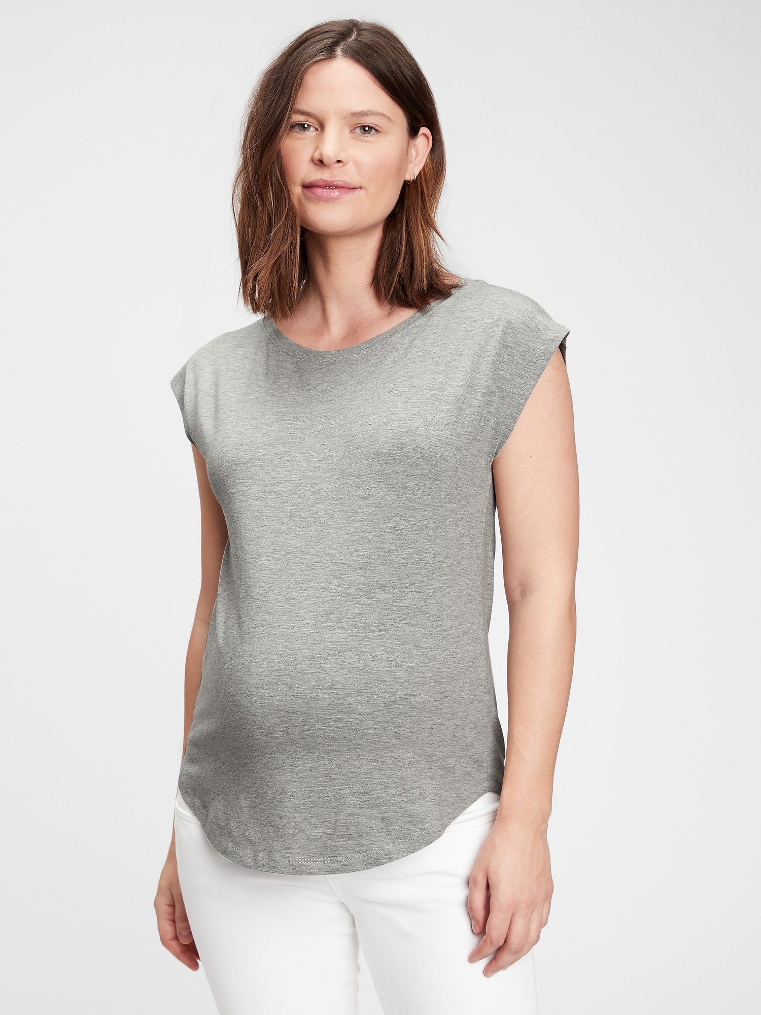 Maternity Dolman Cap Sleeve T-Shirt