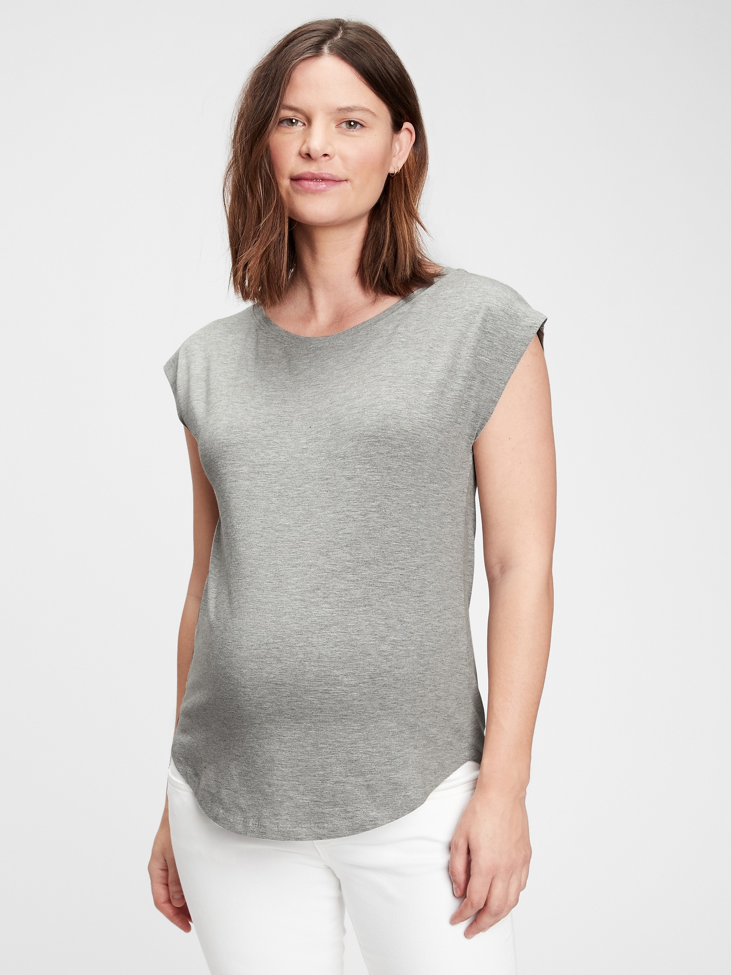 Maternity Dolman Cap Sleeve T-Shirt