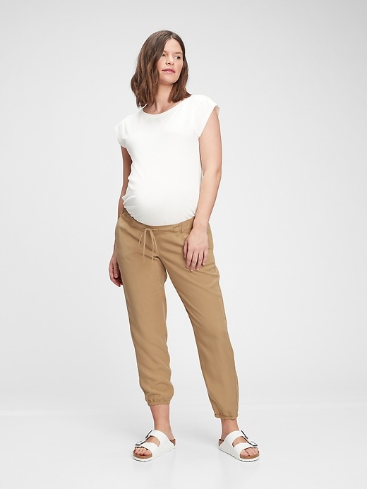 Maternity PullOn Joggers in TENCEL™ Lyocell Gap