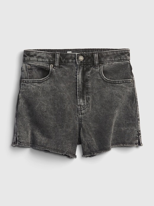 2 of 8 showing, with the color marble wash of product Teen Sky High-Rise Denim Shorts with Stretch
