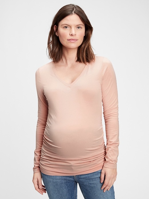 Maternity Pure Body V-Neck T-Shirt | Gap