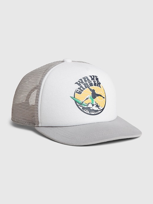 View large product image 1 of 1. Kids Graphic Trucker Hat