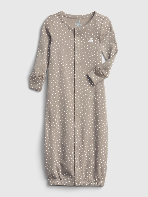 Image number 1 showing, Baby 100% Organic Cotton First Favorite Convertible Sleep Gown